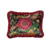 Timorous BeastiesBerkeley Blooms Rectangle Fringed Velvet cushion